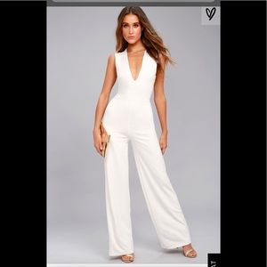 White Lulus jumpsuit